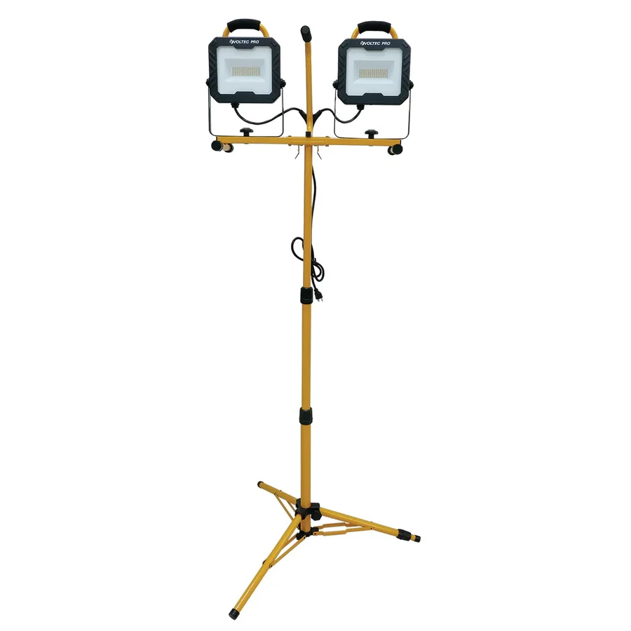 VOLTEC, LED WORKLIGHT 20,000 LUMENS DUAL HEAD 132W TRIPOD STAND