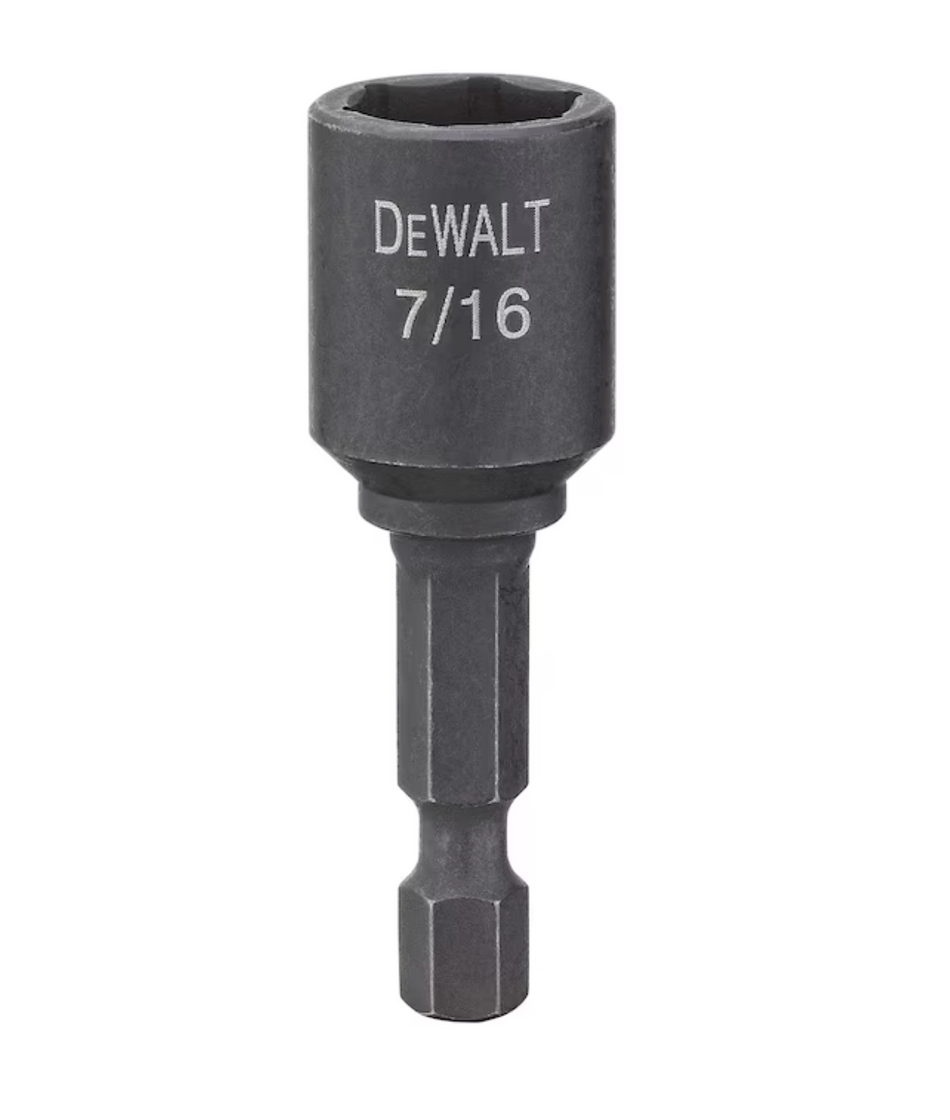 DEWALT, DW2227IR G, Nut Driver, 7/16 in; 1.87 in, Black Oxide, Impact Ready