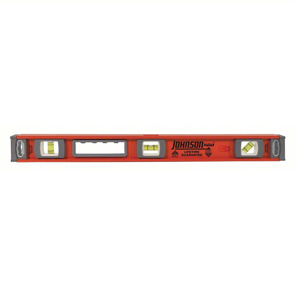 JOHNSON LEVEL, 24" Magnetic Heavy Duty I-Beam Aluminum Level
